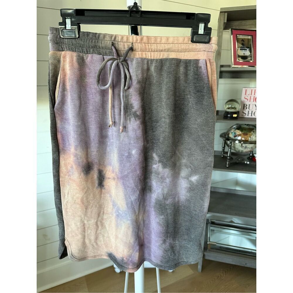 Tie dyed‎ print knit casual skirt sz small